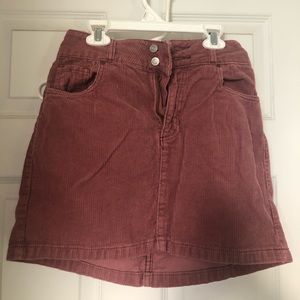 pacsun pink corduroy skirt